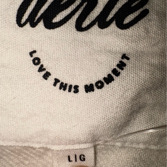 👼🏼NEVER WORN👼🏼 Aerie Cream & White Oversized Flannel - Picture 4 of 7